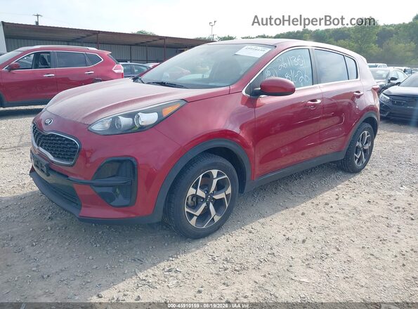 KNDPM3AC6L7638455 2020 KIA SPORTAGE Maroon Առջևի ձախ երեք քառորդ տեսարան