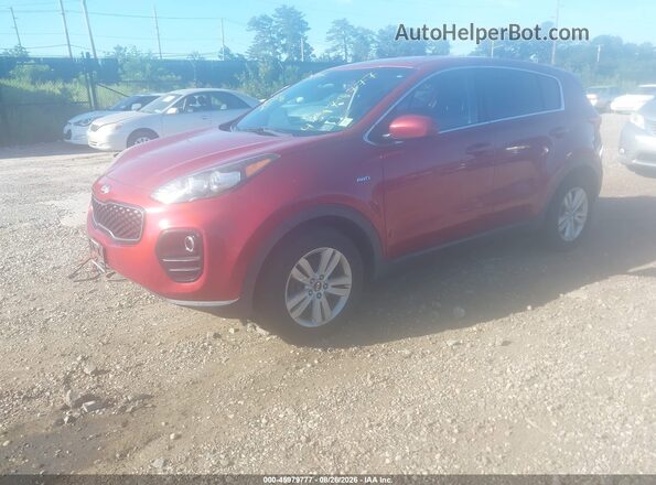 KNDPMCAC0H7115536 2017 KIA SPORTAGE Red Առջևի ձախ երեք քառորդ տեսարան