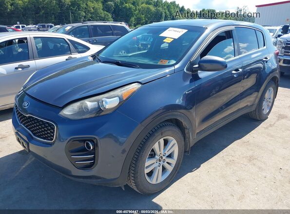KNDPMCAC0H7262732 2017 KIA SPORTAGE Blue Առջևի ձախ երեք քառորդ տեսարան