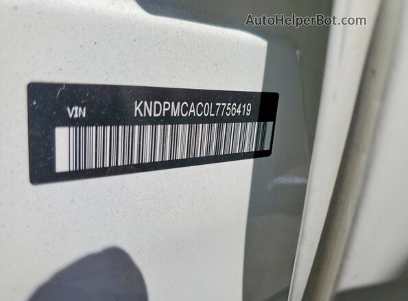 KNDPMCAC0L7756419 2020 KIA SPORTAGE White 360 interior view