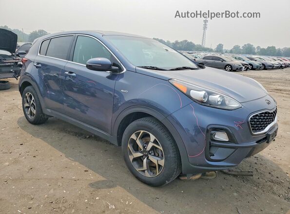 KNDPMCAC0M7886136 2021 KIA SPORTAGE Blue Front right