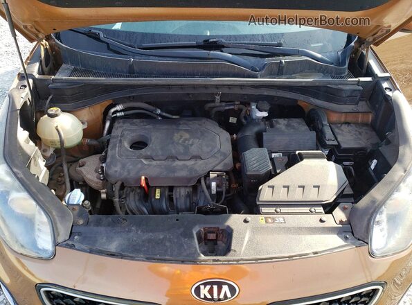 KNDPMCAC2H7124772 2017 KIA SPORTAGE Золотой Вид задней части салона