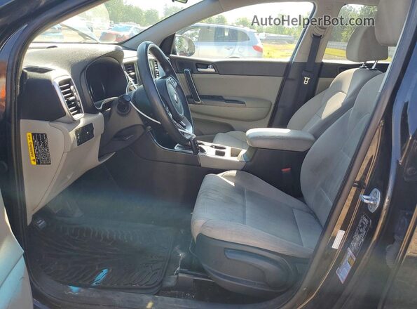 KNDPMCAC2L7710946 2020 KIA SPORTAGE Black Widok wnętrza z przodu