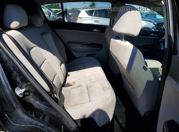 KNDPMCAC2L7710946 2020 KIA SPORTAGE Black Widok wnętrza z tyłu