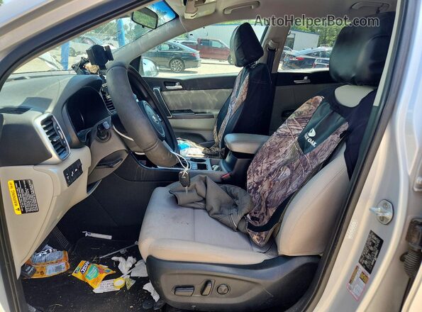 KNDPMCAC2M7865871 2021 KIA SPORTAGE Silver წინა სალონის ხედი