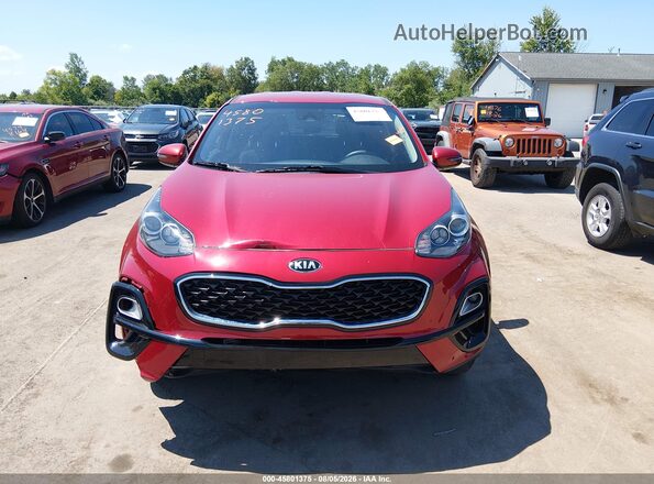 KNDPMCAC2M7882282 2021 KIA SPORTAGE Red Vista del cuadro de instrumentos