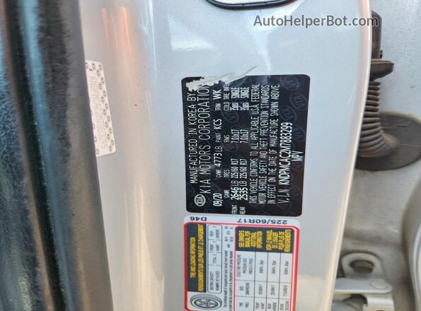 KNDPMCAC2M7883299 2021 KIA SPORTAGE Silver Widok wnętrza 360 stopni