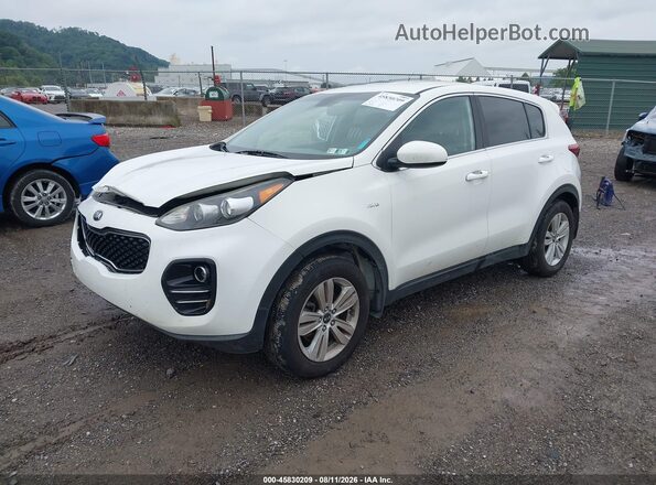 KNDPMCAC3J7350504 2018 KIA SPORTAGE White წინა მარცხენა ხედი სამი მეოთხედიდან