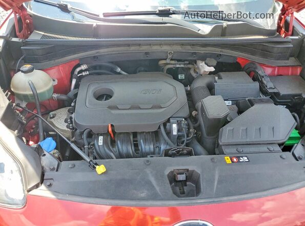 KNDPMCAC4H7232861 2017 KIA SPORTAGE Maroon Vista del compartimento del motor