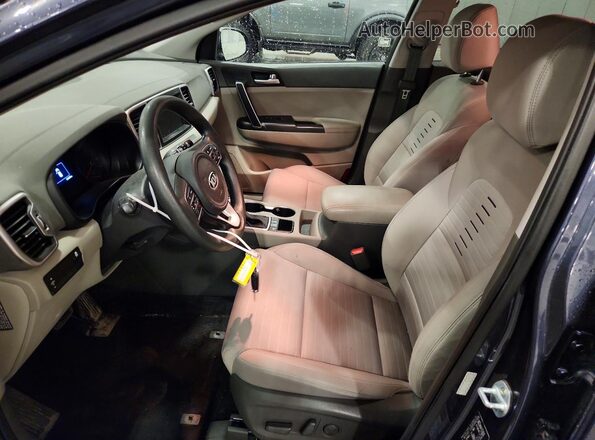 KNDPMCAC4K7574897 2019 KIA SPORTAGE Gray წინა სალონის ხედი