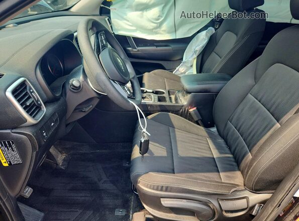 KNDPMCAC4N7993188 2022 KIA SPORTAGE Black წინა სალონის ხედი