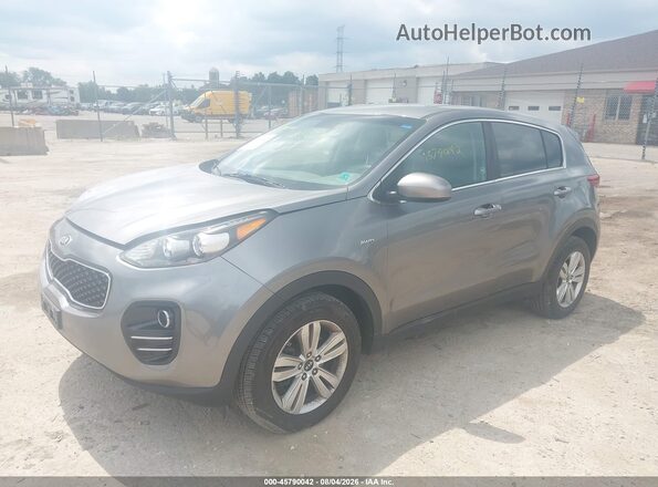 KNDPMCAC5H7126967 2017 KIA SPORTAGE Gray Առջևի ձախ երեք քառորդ տեսարան