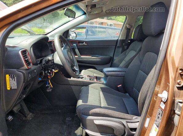 KNDPMCAC5H7186635 2017 KIA SPORTAGE Brown Widok wnętrza z przodu