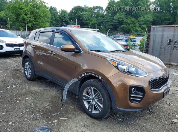 KNDPMCAC5H7186635 2017 KIA SPORTAGE Brown Przód prawy