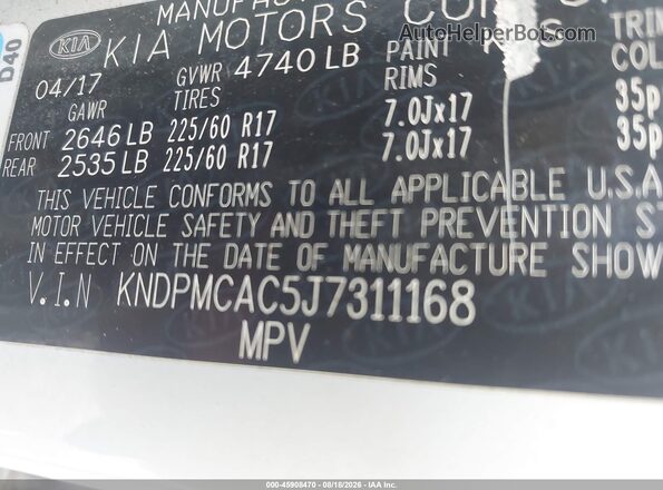 KNDPMCAC5J7311168 2018 KIA SPORTAGE Silver Engine compartment view