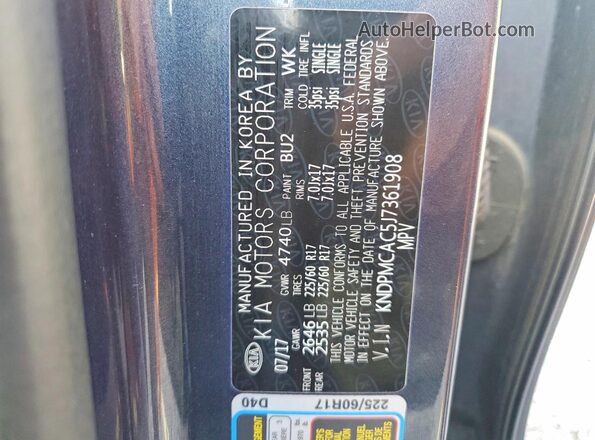 KNDPMCAC5J7361908 2018 KIA SPORTAGE Gray 360 interior view