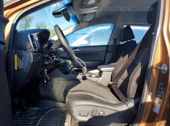 KNDPMCAC5L7707412 2020 KIA SPORTAGE Brown Widok wnętrza z przodu