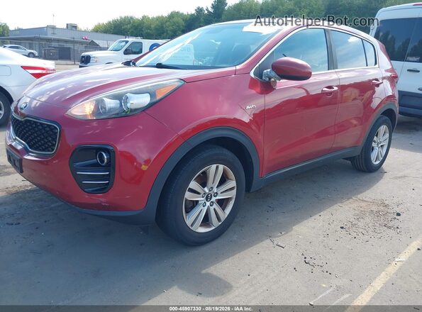 KNDPMCAC6J7449379 2018 KIA SPORTAGE Red წინა მარცხენა ხედი სამი მეოთხედიდან