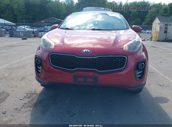 KNDPMCAC6J7449379 2018 KIA SPORTAGE Red ხელსაწყოთა პანელის ხედი