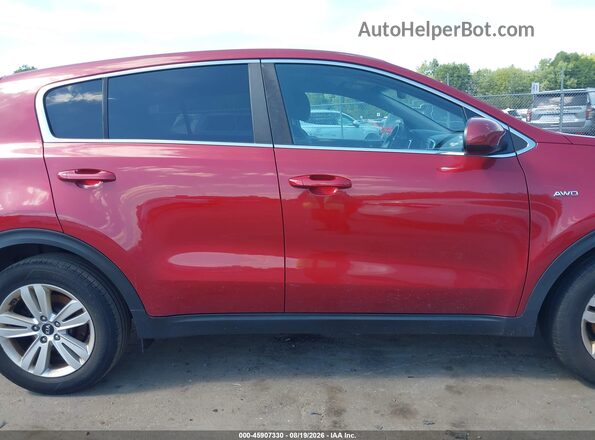 KNDPMCAC6J7449379 2018 KIA SPORTAGE Red უკანა სალონის ხედი