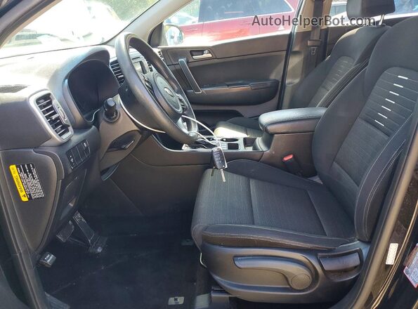 KNDPMCAC7J7447317 2018 KIA SPORTAGE Black Widok wnętrza z przodu