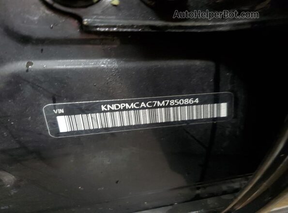 KNDPMCAC7M7850864 2021 KIA SPORTAGE Black Вид наклейки з VIN-кодом
