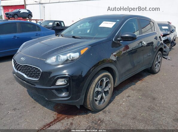 KNDPMCAC7M7943559 2021 KIA SPORTAGE Black წინა მარცხენა ხედი სამი მეოთხედიდან