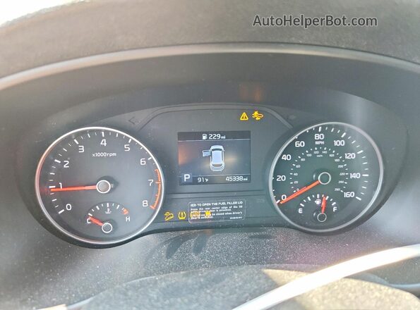 KNDPMCAC8L7787918 2020 KIA SPORTAGE White Vista del cuadro de instrumentos