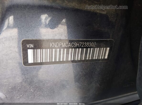 KNDPMCAC9H7238302 2017 KIA SPORTAGE Gray Вид підкапотного простору