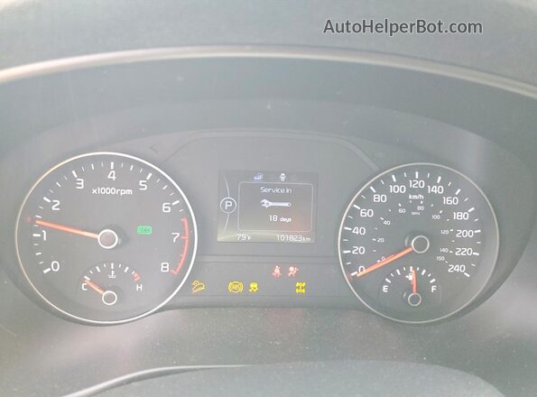 KNDPMCAC9K7564558 2019 KIA SPORTAGE Blue ხელსაწყოთა პანელის ხედი