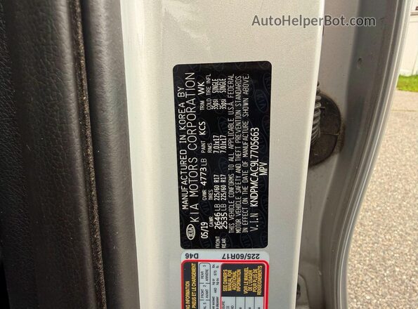 KNDPMCAC9L7705663 2020 KIA SPORTAGE Silver Vista de los asientos traseros