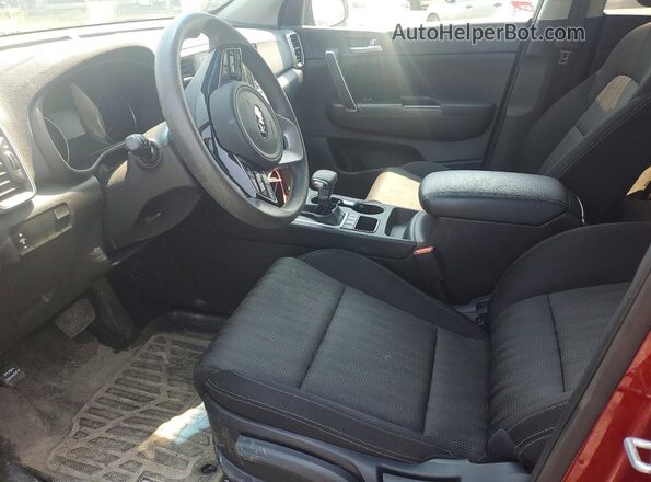 KNDPMCAC9L7766799 2020 KIA SPORTAGE Burgundy Widok wnętrza z przodu