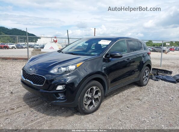 KNDPMCAC9M7936287 2021 KIA SPORTAGE Black წინა მარცხენა ხედი სამი მეოთხედიდან