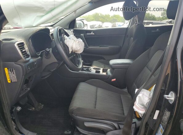 KNDPMCACXH7065065 2017 KIA SPORTAGE Black Widok wnętrza z przodu