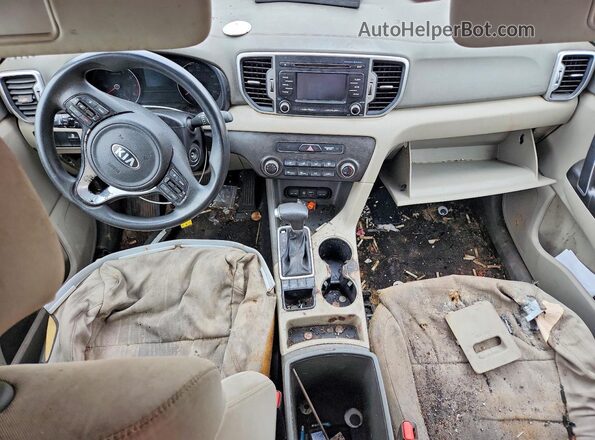KNDPMCACXH7247400 2017 KIA SPORTAGE Blue Dashboard view