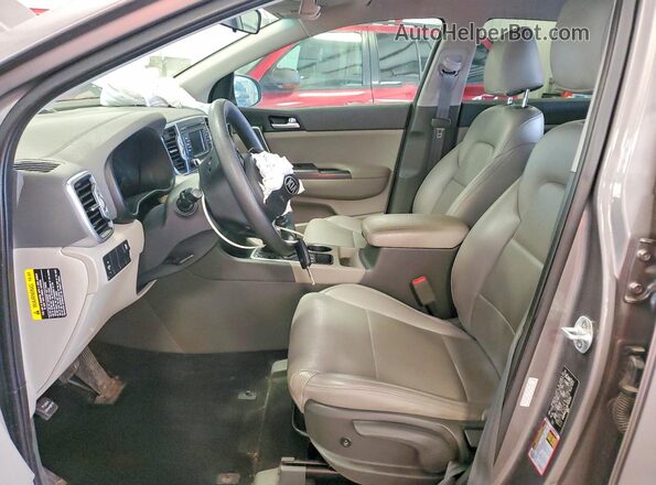 KNDPMCACXK7525252 2019 KIA SPORTAGE Gray Widok wnętrza z przodu