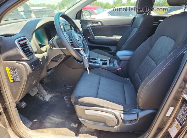 KNDPMCACXK7619907 2019 KIA SPORTAGE Black Widok wnętrza z przodu