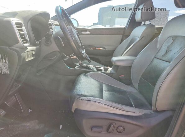 KNDPN3AC0K7546396 2019 KIA SPORTAGE Black Widok wnętrza z przodu
