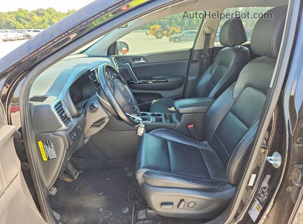 KNDPN3AC1J7424614 2018 KIA SPORTAGE Black წინა სალონის ხედი