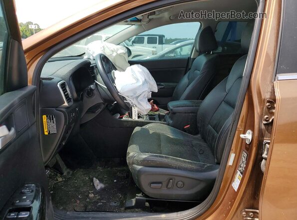 KNDPN3AC4J7355725 2018 KIA SPORTAGE Brown Vista interior delantera
