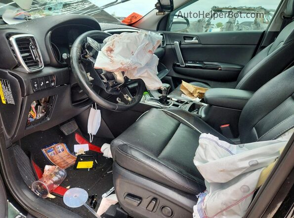 KNDPN3AC5N7000665 2022 KIA SPORTAGE Black Вид салону спереду