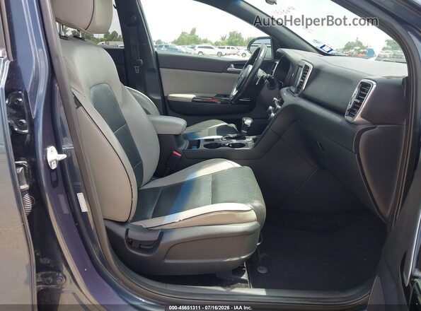 KNDPN3AC6J7442610 2018 KIA SPORTAGE Blue Widok wnętrza z przodu