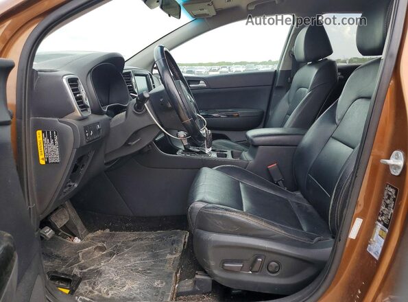 KNDPN3AC6K7556673 2019 KIA SPORTAGE Оранжевый Вид салона спереди
