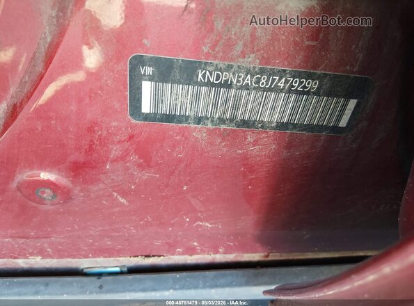 KNDPN3AC8J7479299 2018 KIA SPORTAGE Red Вид підкапотного простору