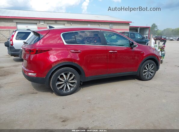 KNDPNCAC0H7202186 2017 KIA SPORTAGE Red Widok wnętrza z tyłu
