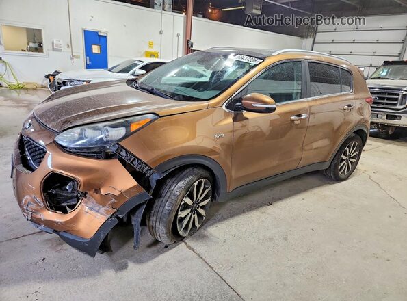 KNDPNCAC1H7117938 2017 KIA SPORTAGE Коричневый Задняя левая четверть