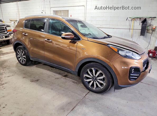 KNDPNCAC1H7117938 2017 KIA SPORTAGE Коричневый Вид салона спереди