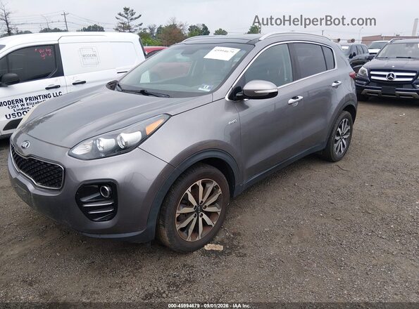 KNDPNCAC4H7238012 2017 KIA SPORTAGE Gray Առջևի ձախ երեք քառորդ տեսարան