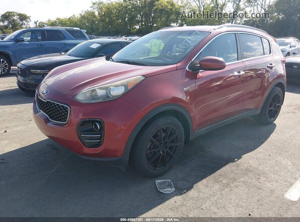 KNDPNCAC5H7275795 2017 KIA SPORTAGE Red Przód lewy