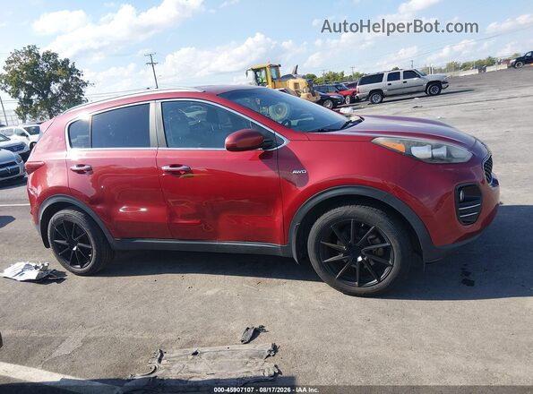 KNDPNCAC5H7275795 2017 KIA SPORTAGE Red Widok wnętrza z tyłu
